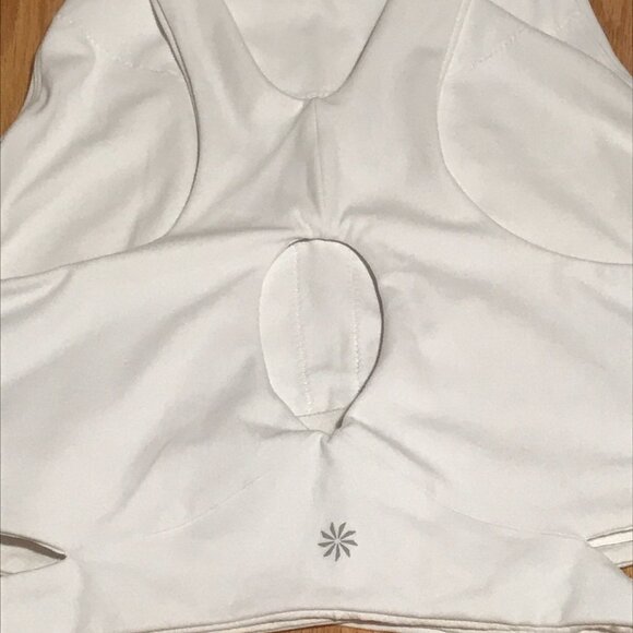 Athleta White Workout Crop Top with Cut Outs size L - Picture 9 of 10